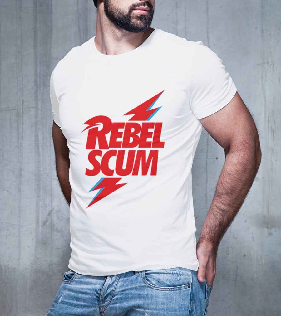 Rebel Scum Red Bold Lightning Letters T-Shirt