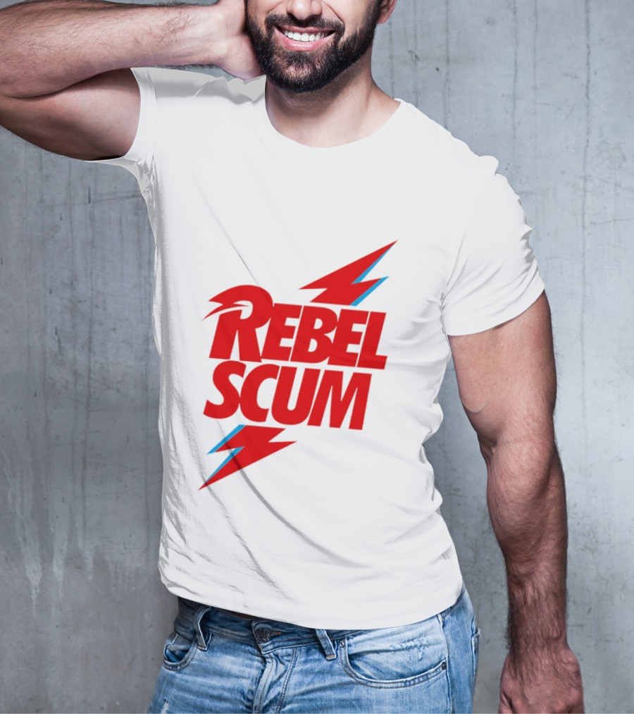 Rebel Scum Red Bold Lightning Letters T-Shirt