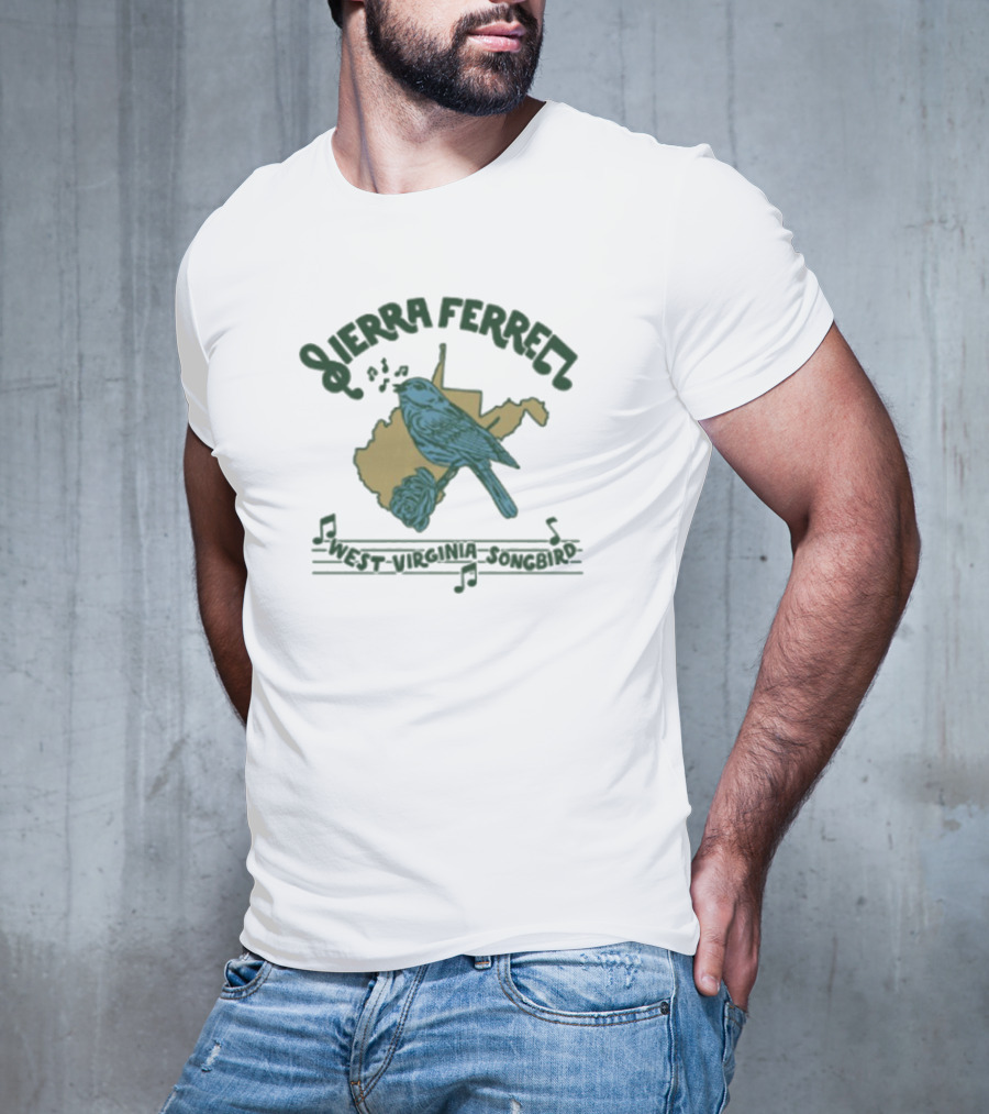 Sierra Ferrell West Virginia Songbird Music Notes Rose State Outline T-Shirt