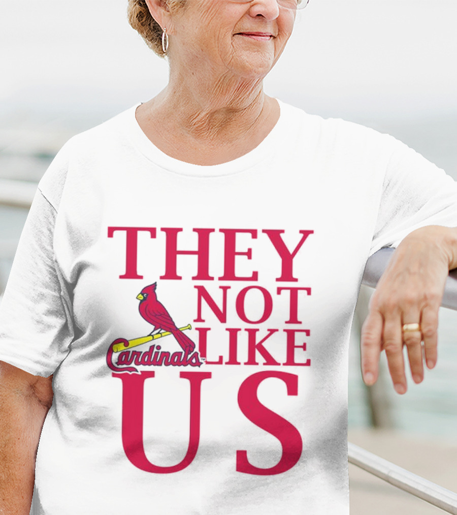 St. Louis Cardinals They Not Like Us Bird On Bat T-Shirt