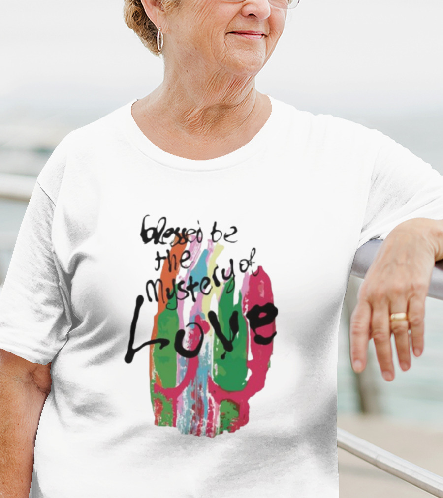 Sufjan Stevens Blessed Be The Mystery Of Love Colorful Brushstroke Typography T-Shirt