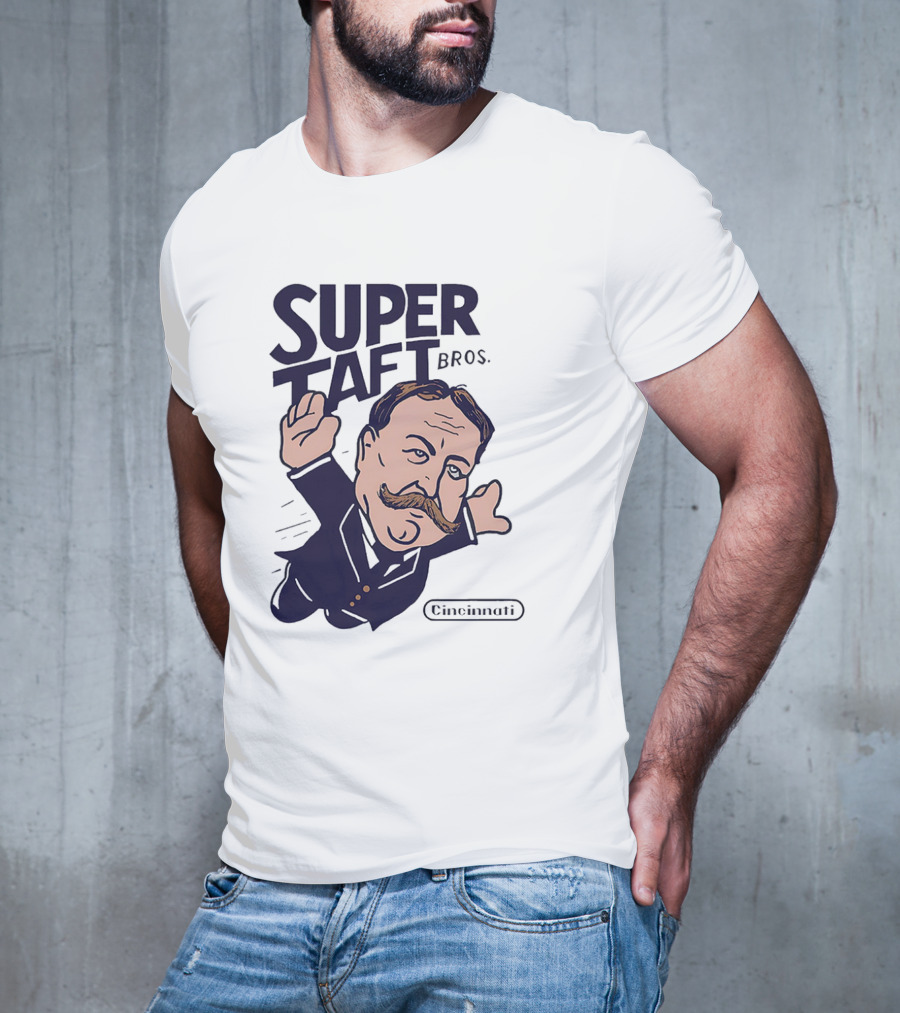 Super Taft Bros Cincinnati Caricature Parody William Howard Taft T-Shirt