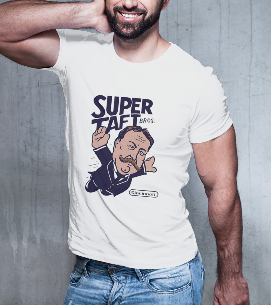 Super Taft Bros Cincinnati Caricature Parody William Howard Taft T-Shirt