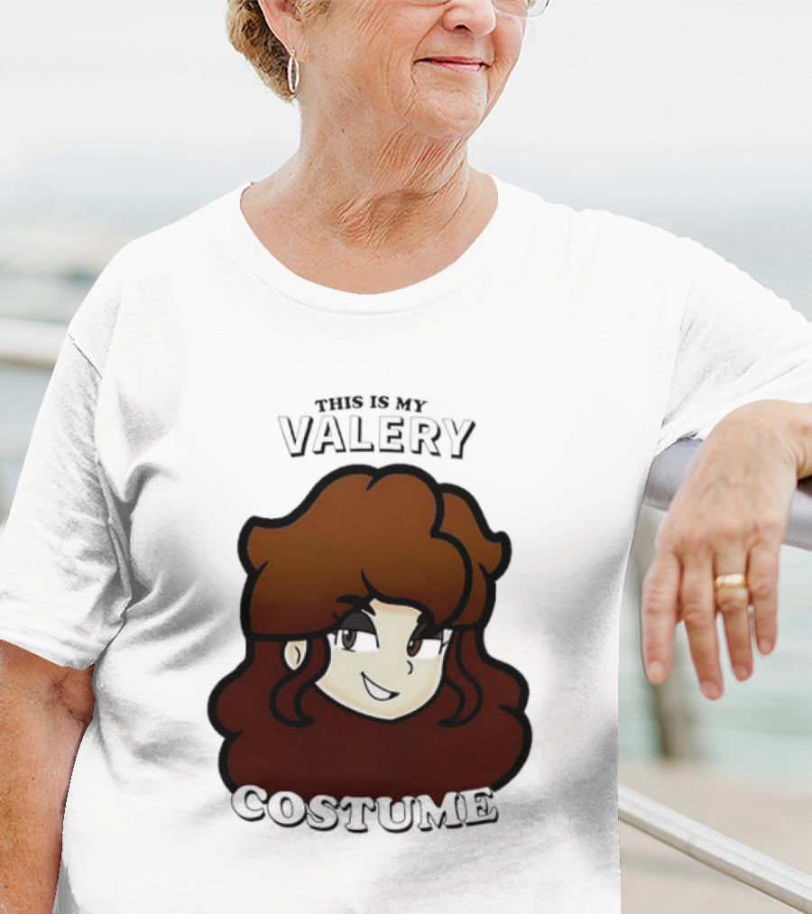 This Is My Valery Costume Cartoon Character Face T-Shirt