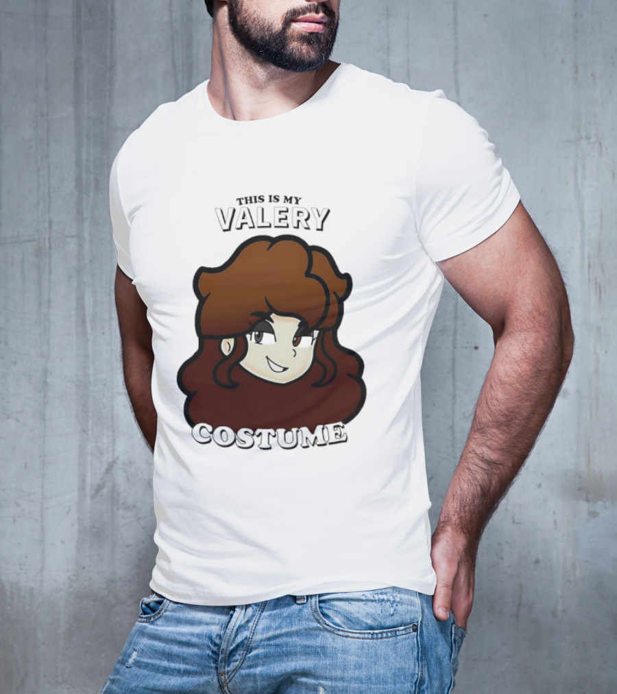 This Is My Valery Costume Cartoon Character Face T-Shirt