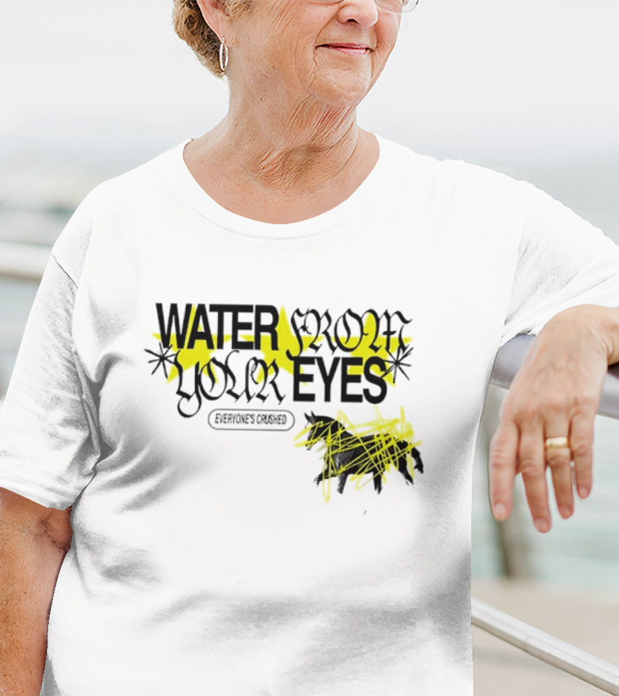 Water From Your Eyes Everyone’s Crushed Distorted Yellow Stars And Scribbles T-Shirt