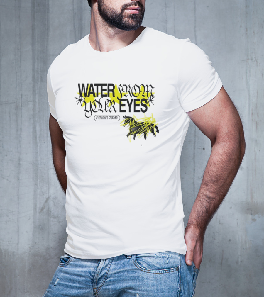 Water From Your Eyes Everyone’s Crushed Distorted Yellow Stars And Scribbles T-Shirt