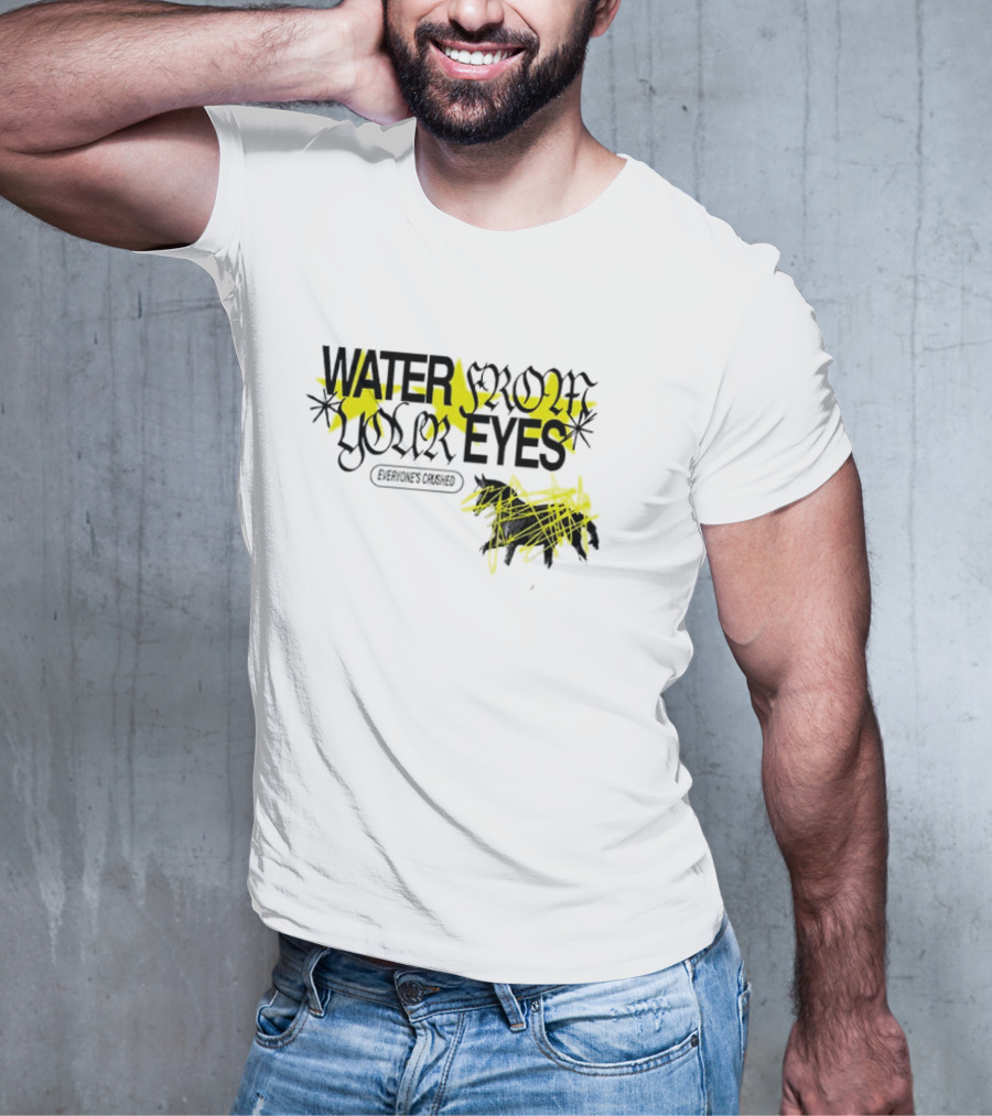 Water From Your Eyes Everyone’s Crushed Distorted Yellow Stars And Scribbles T-Shirt