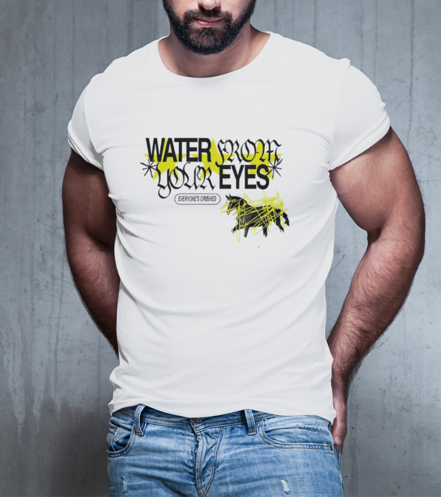 Water From Your Eyes Everyone’s Crushed Distorted Yellow Stars And Scribbles T-Shirt