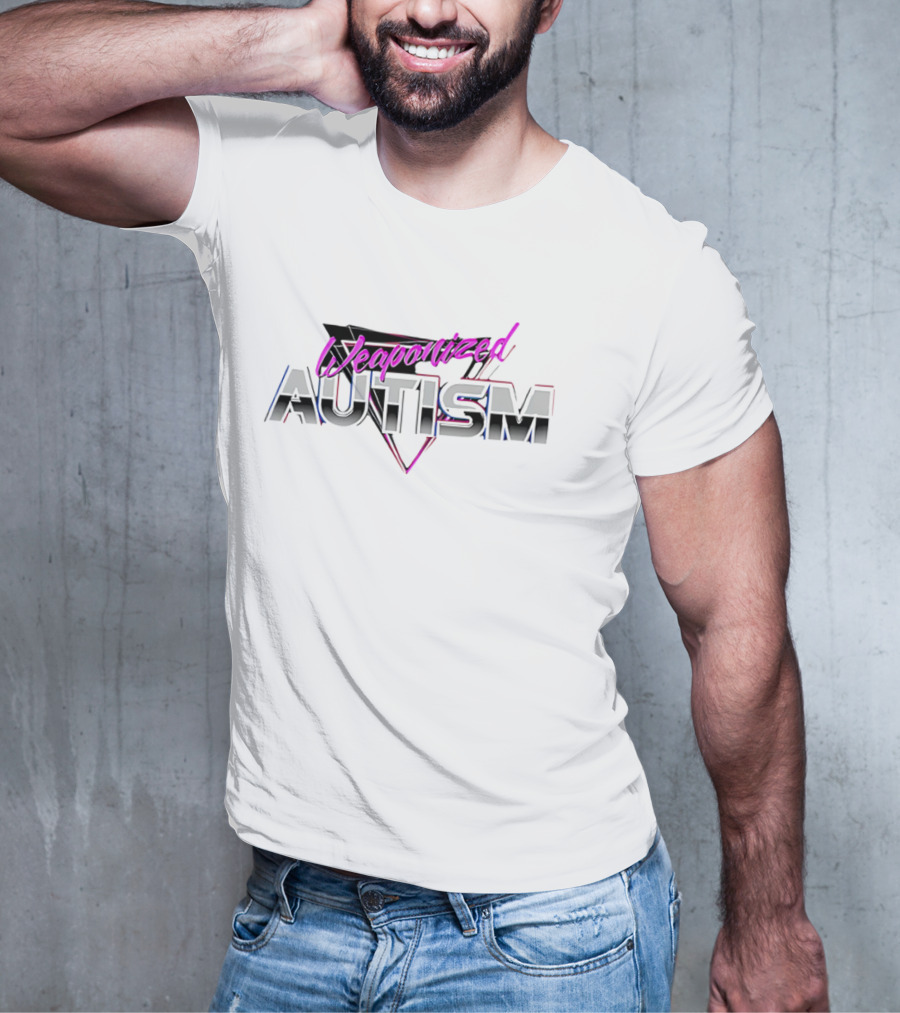 Weaponized Autism Retro 80s Vaporwave Style T-Shirt