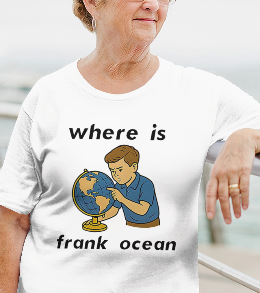 Where Is Frank Ocean Curious Boy With Globe T-Shirt