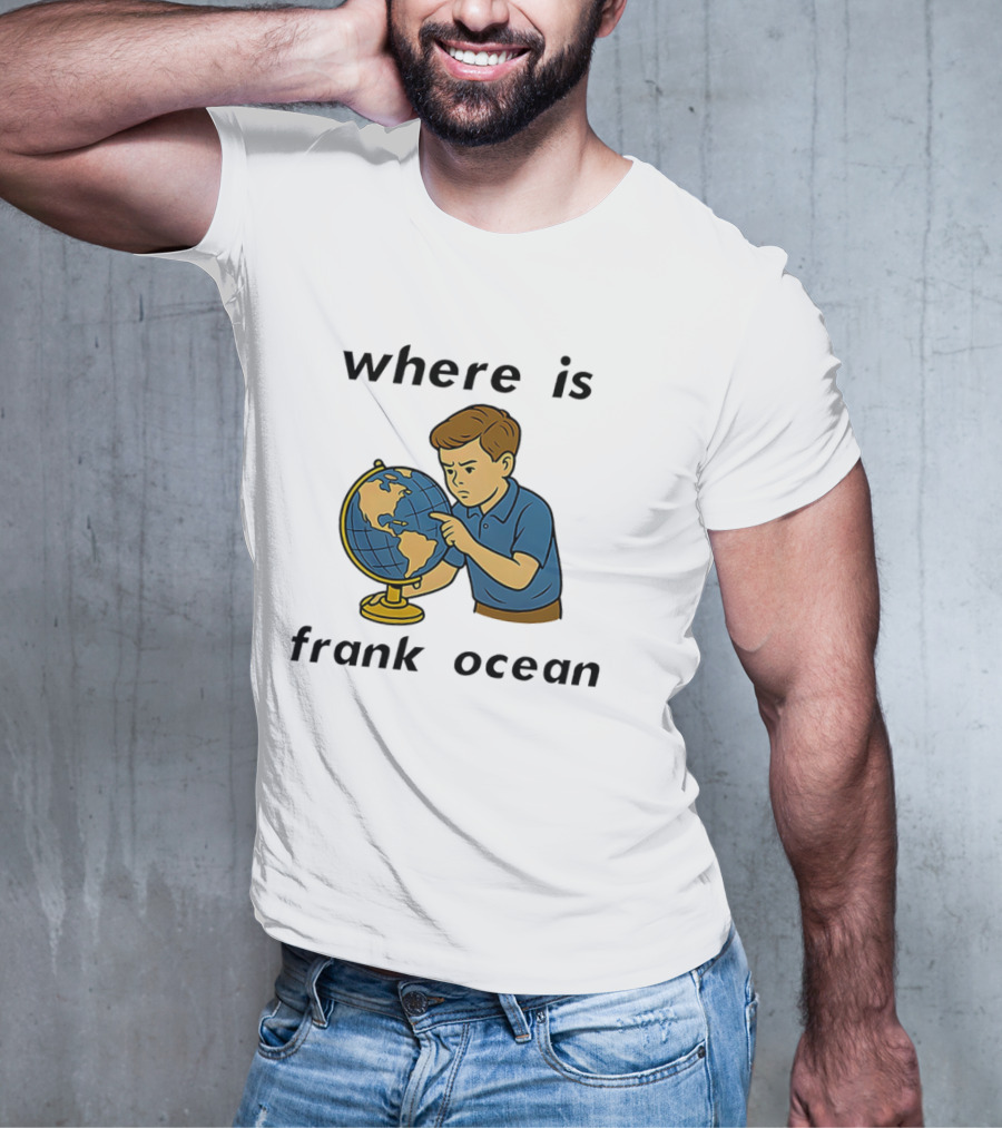 Where Is Frank Ocean Curious Boy With Globe T-Shirt