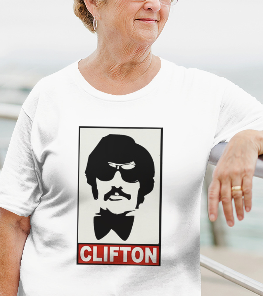 CLIFTON Sunglasses Moustache Red Box Style T-Shirt