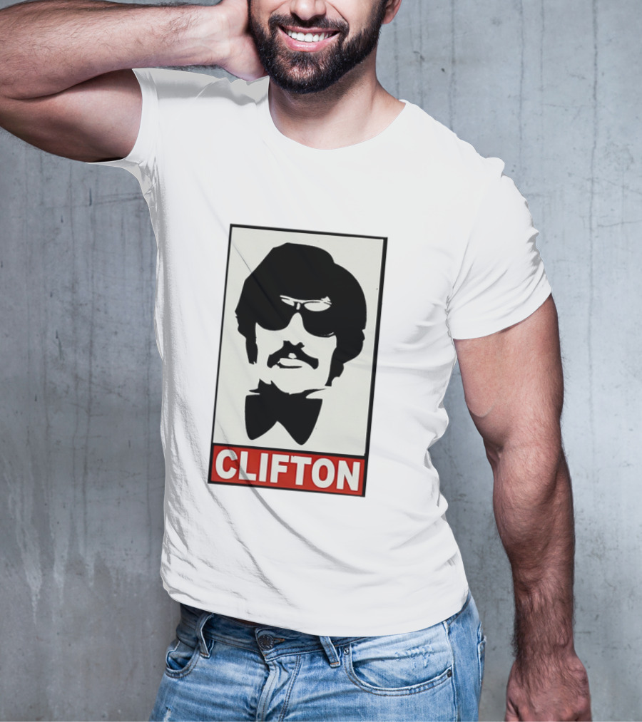 CLIFTON Sunglasses Moustache Red Box Style T-Shirt