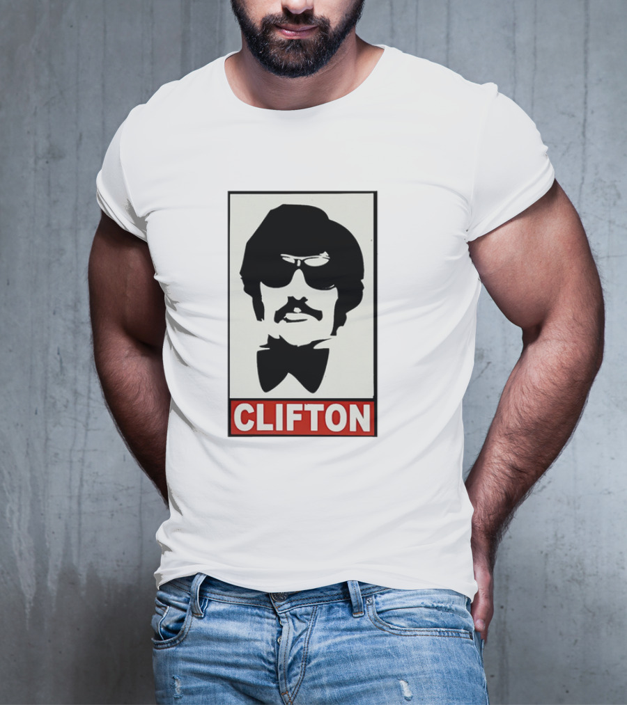 CLIFTON Sunglasses Moustache Red Box Style T-Shirt