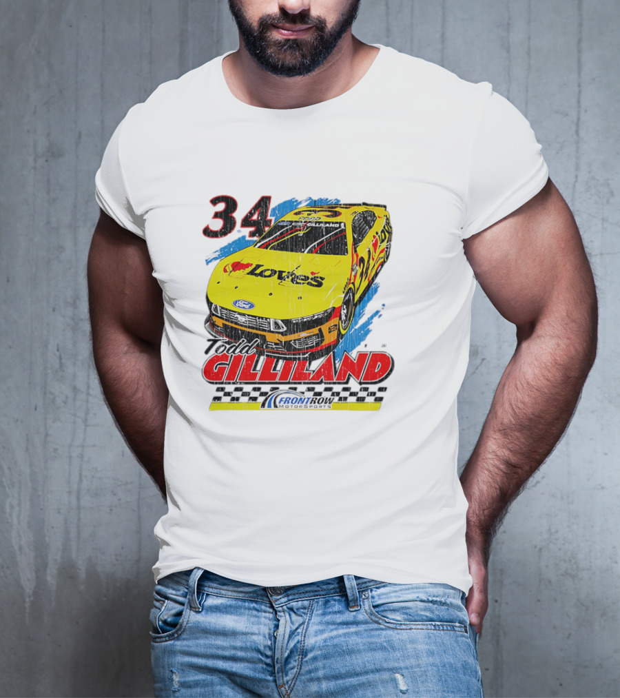 Todd Gilliland No. 34 Loves Ford Front Row Motorsports Racing T-Shirt