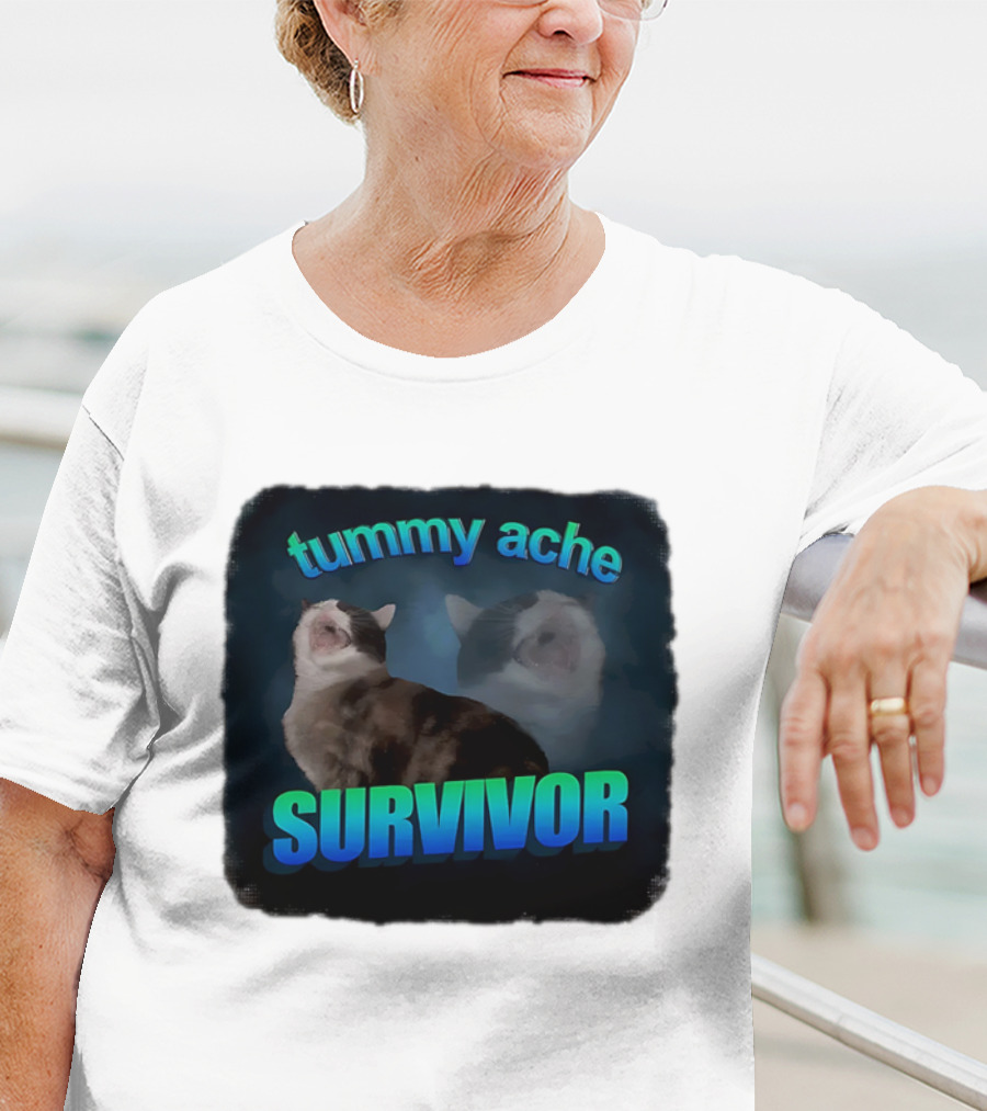Tummy Ache Survivor Cat T-Shirt
