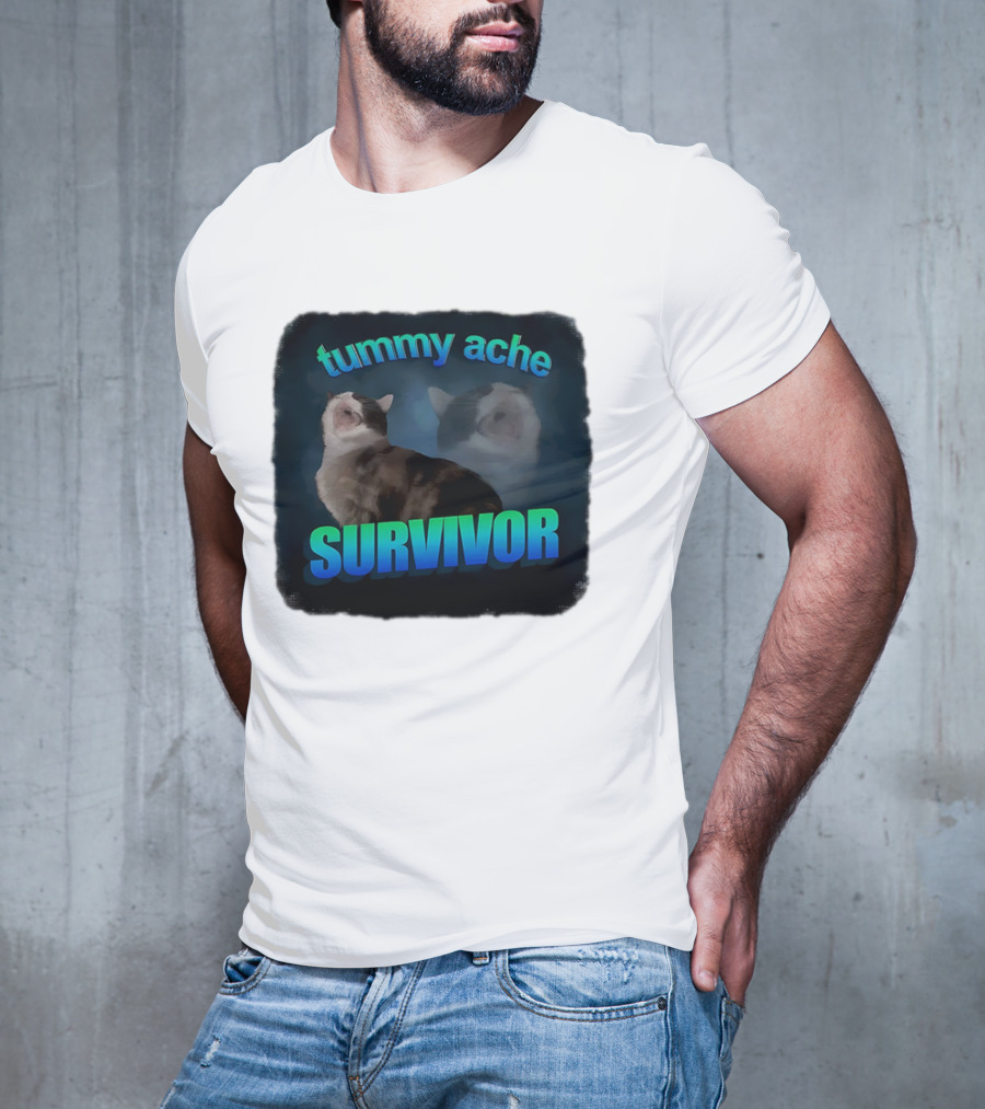 Tummy Ache Survivor Cat T-Shirt