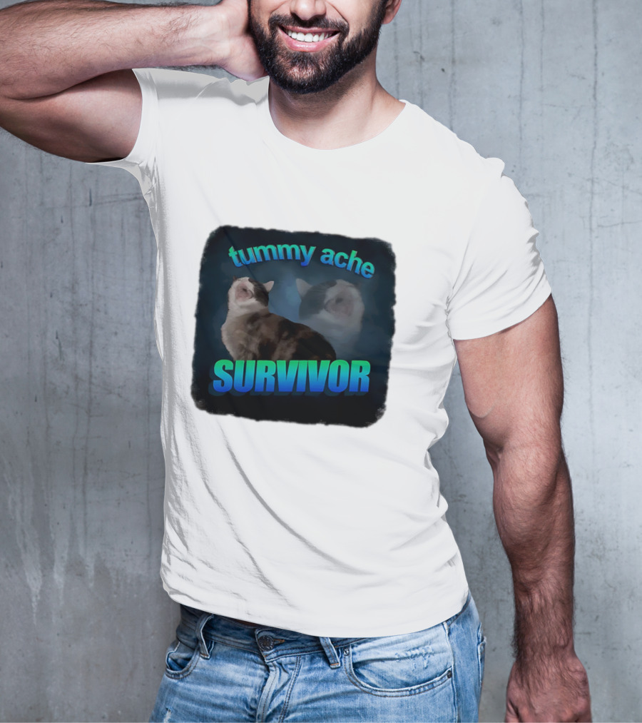 Tummy Ache Survivor Cat T-Shirt