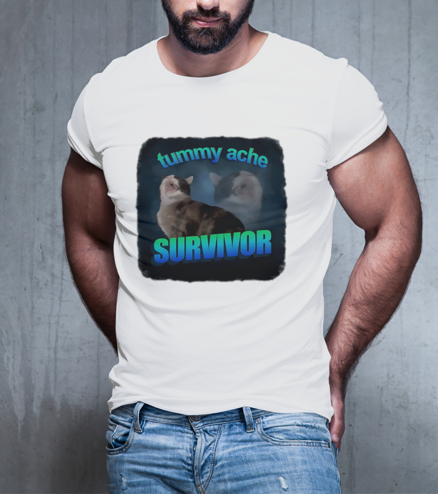 Tummy Ache Survivor Cat T-Shirt