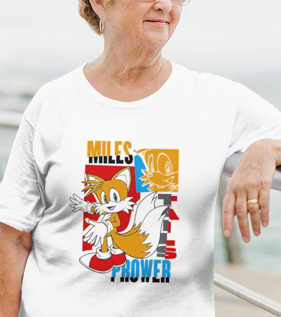 Tails Miles Prower Vintage Cartoon Style T-Shirt
