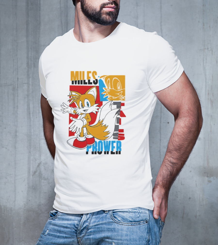 Tails Miles Prower Vintage Cartoon Style T-Shirt
