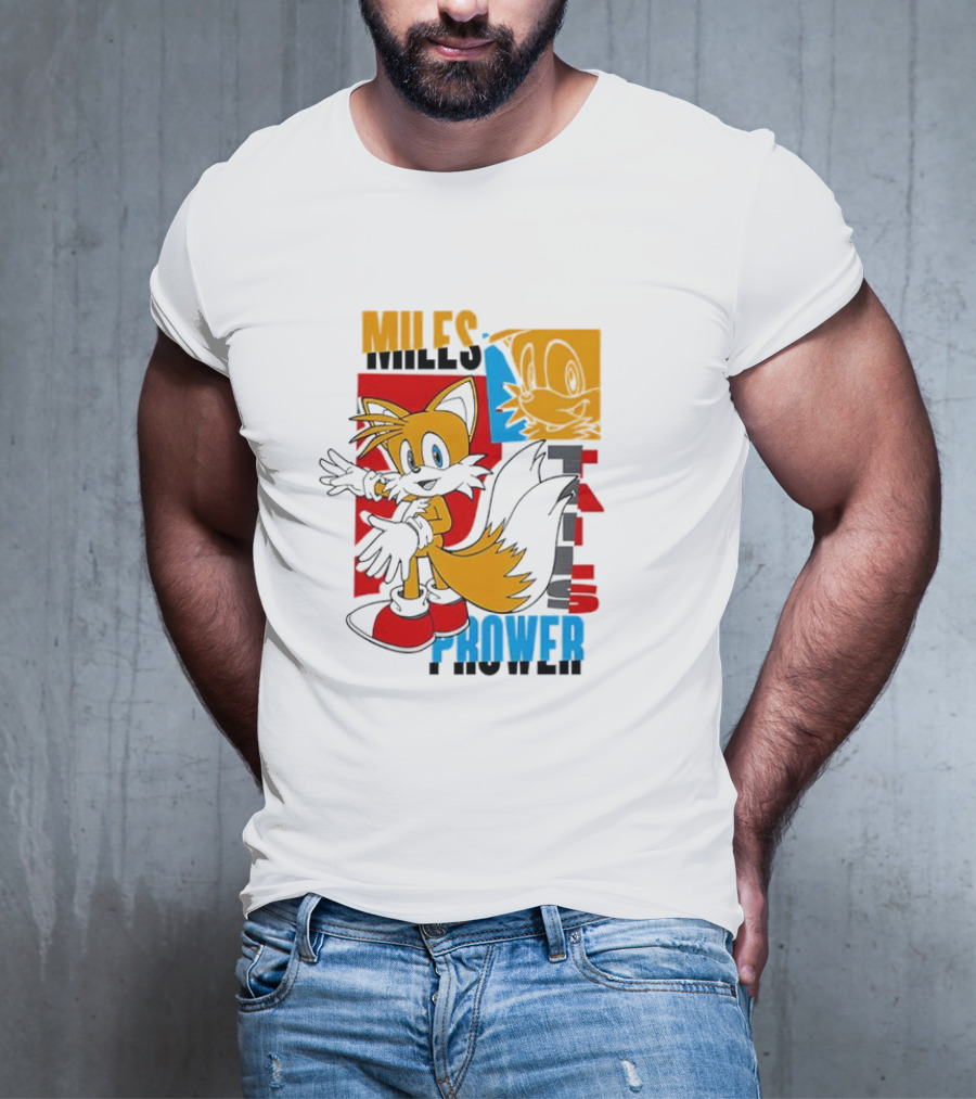 Tails Miles Prower Vintage Cartoon Style T-Shirt