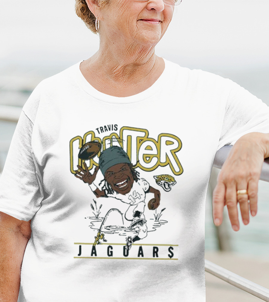 Travis Hunter Jacksonville Jaguars Caricature Football Player Illustration T-Shirt