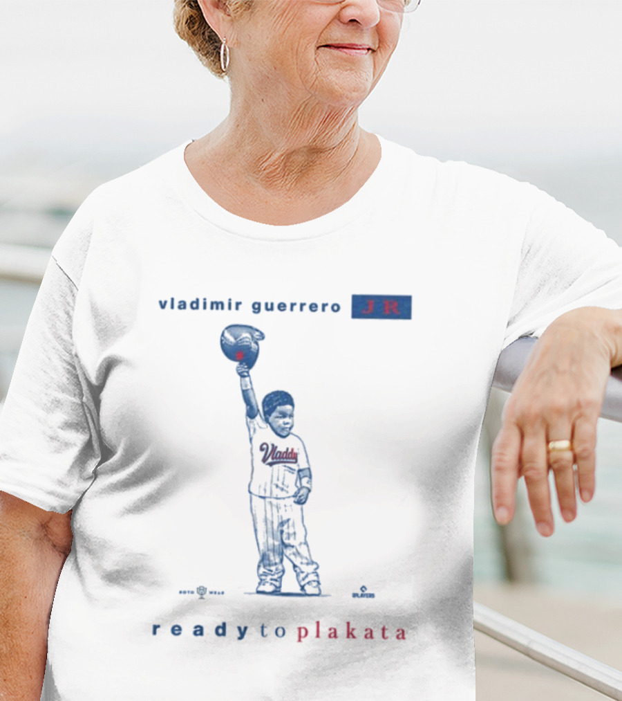 Vladimir Guerrero Jr Ready To Plakata Baseball Player Holding Ball T-Shirt