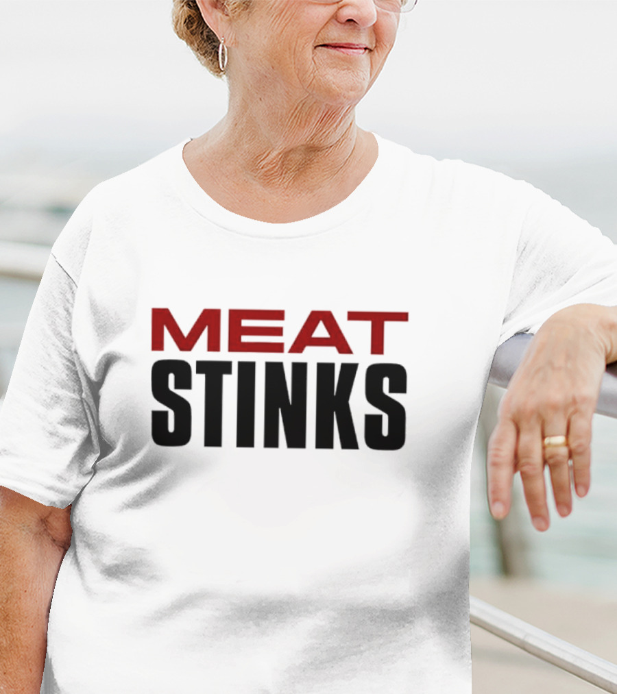 The Conners Darlene Conner Meat Stinks Bold Red Lettering T-Shirt