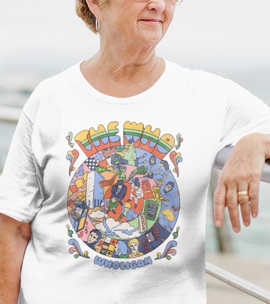 The Who Wholigan Retro Pop Art Psychedelic Collage T-Shirt