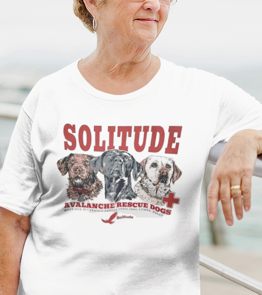 Solitude Avalanche Rescue Dogs Cross Team Joni Lumen Honey T-Shirt