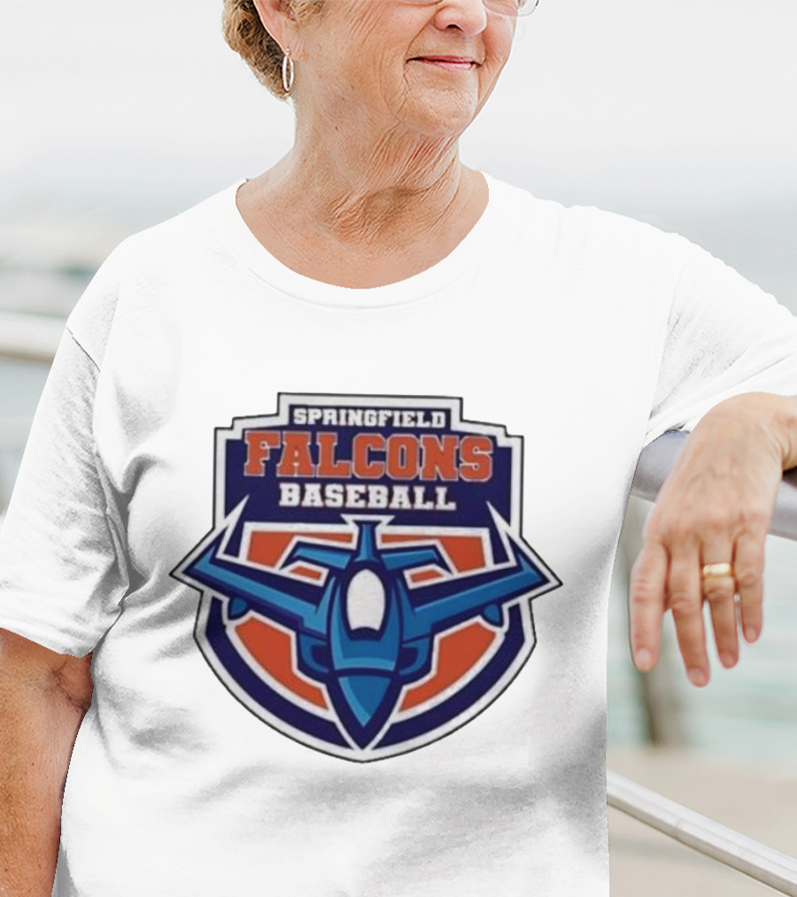 Springfield Falcons Baseball With Blue Jet Emblem T-Shirt