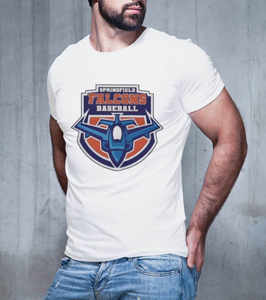 Springfield Falcons Baseball With Blue Jet Emblem T-Shirt