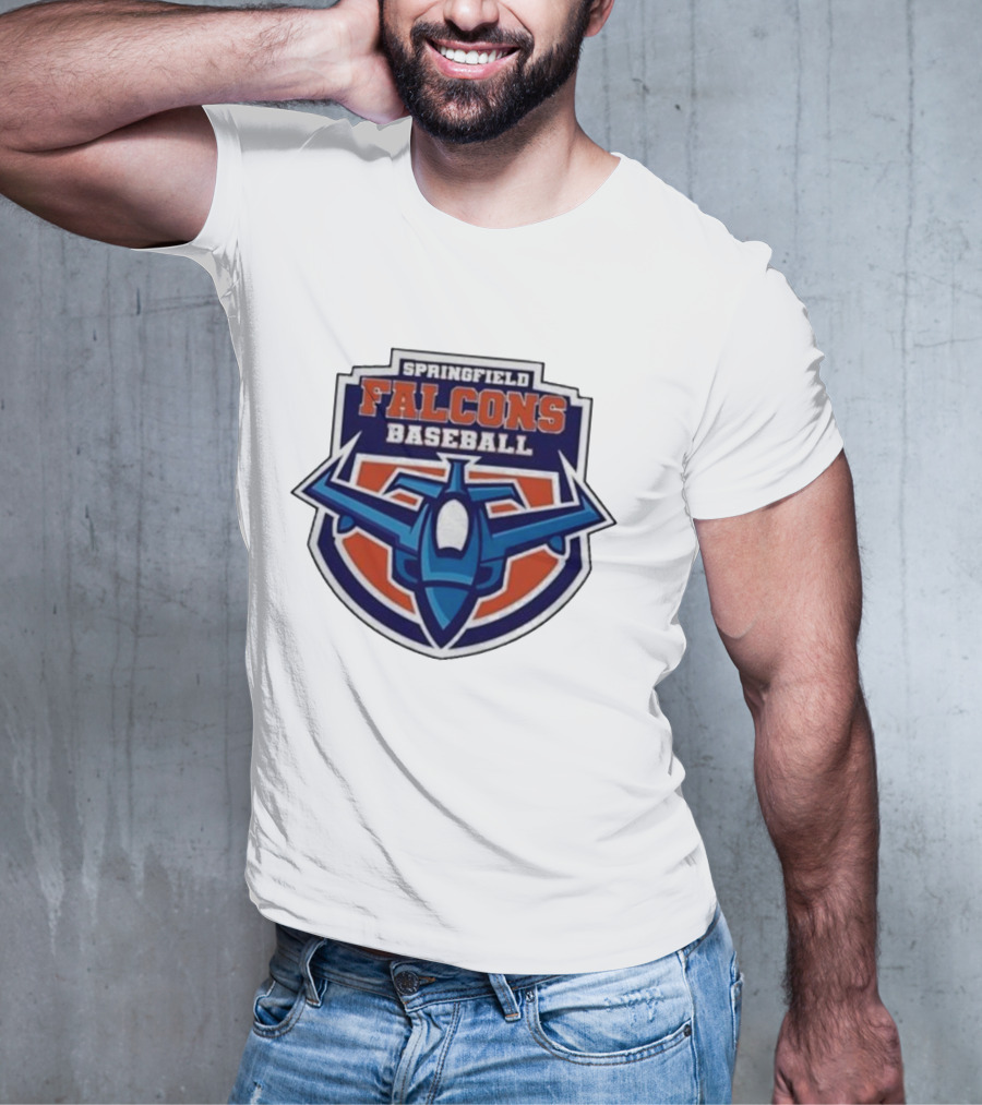 Springfield Falcons Baseball With Blue Jet Emblem T-Shirt