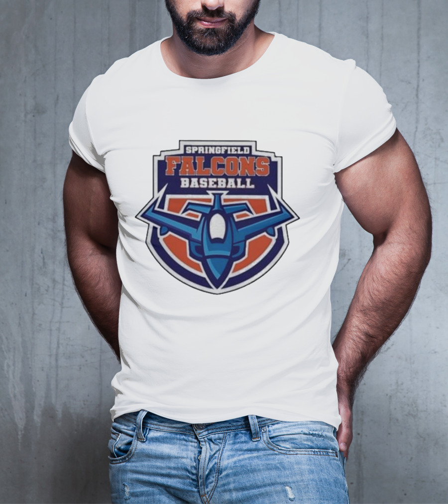 Springfield Falcons Baseball With Blue Jet Emblem T-Shirt