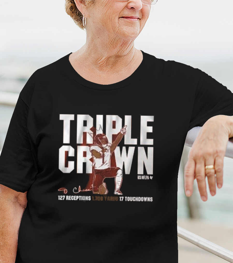 Ja’marr Chase Triple Crown 127 Receptions 1,708 Yards 17 Touchdowns T-Shirt
