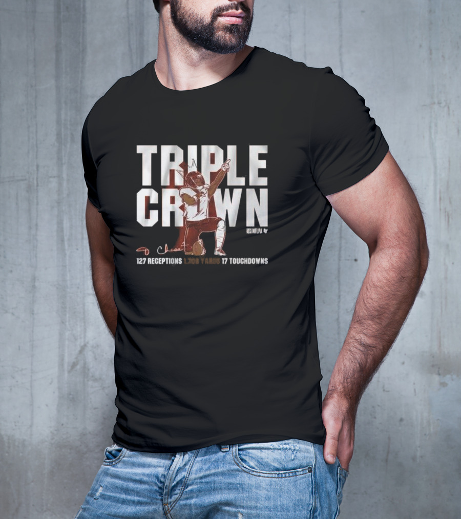 Ja’marr Chase Triple Crown 127 Receptions 1,708 Yards 17 Touchdowns T-Shirt