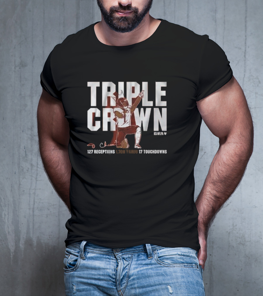 Ja’marr Chase Triple Crown 127 Receptions 1,708 Yards 17 Touchdowns T-Shirt