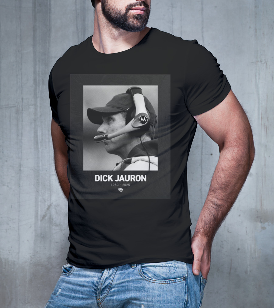 Dick Jauron 1950-2025 Memorial Jacksonville Jaguars Tribute T-Shirt
