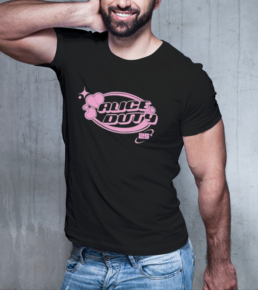 Alice Duty 25 Hearts And Stars Pink Emblem T-Shirt