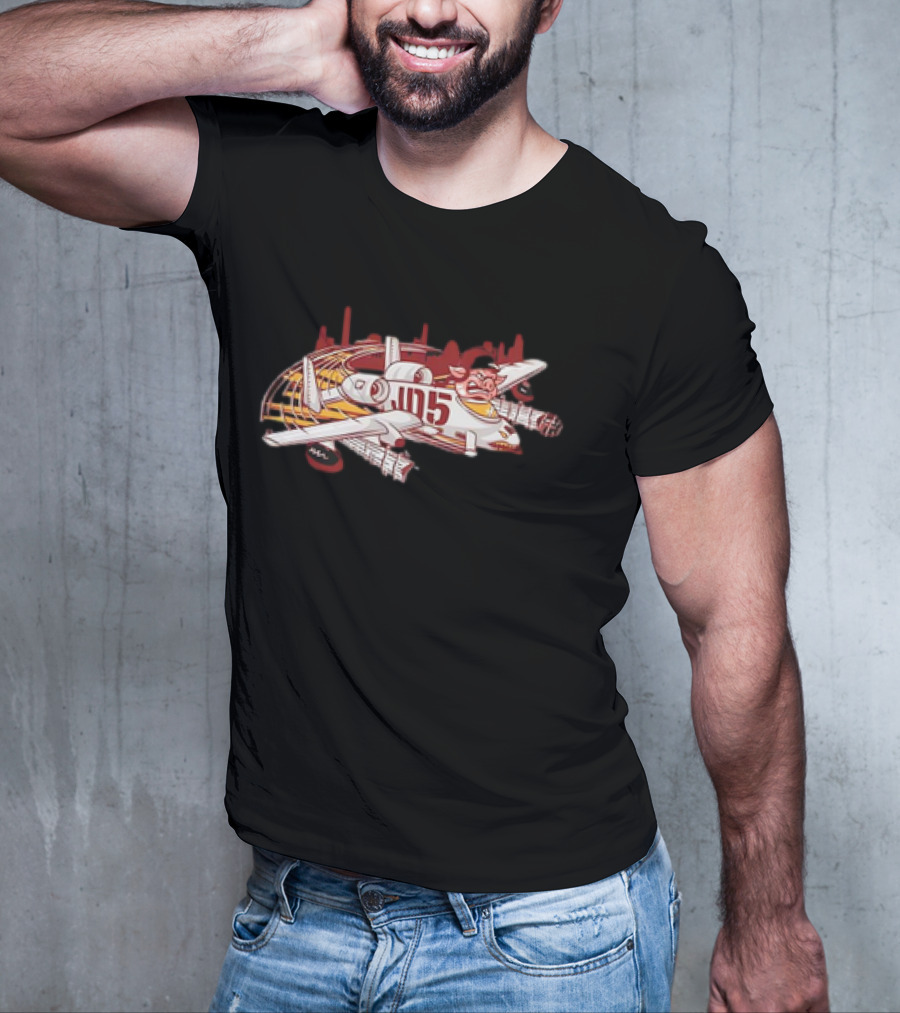 Jayden Daniels Washington Commanders JD5 Cartoon Pig Plane T-Shirt
