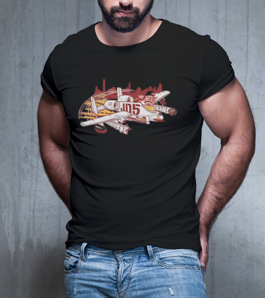 Jayden Daniels Washington Commanders JD5 Cartoon Pig Plane T-Shirt
