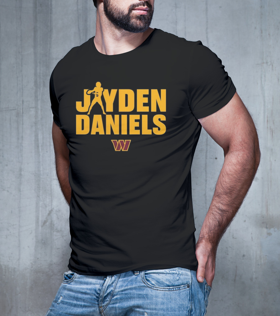 Jayden Daniels Washington Commanders Football Icon T-Shirt