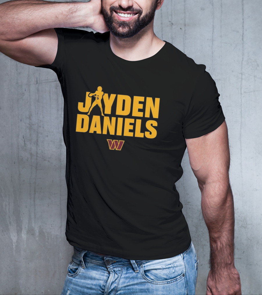 Jayden Daniels Washington Commanders Football Icon T-Shirt