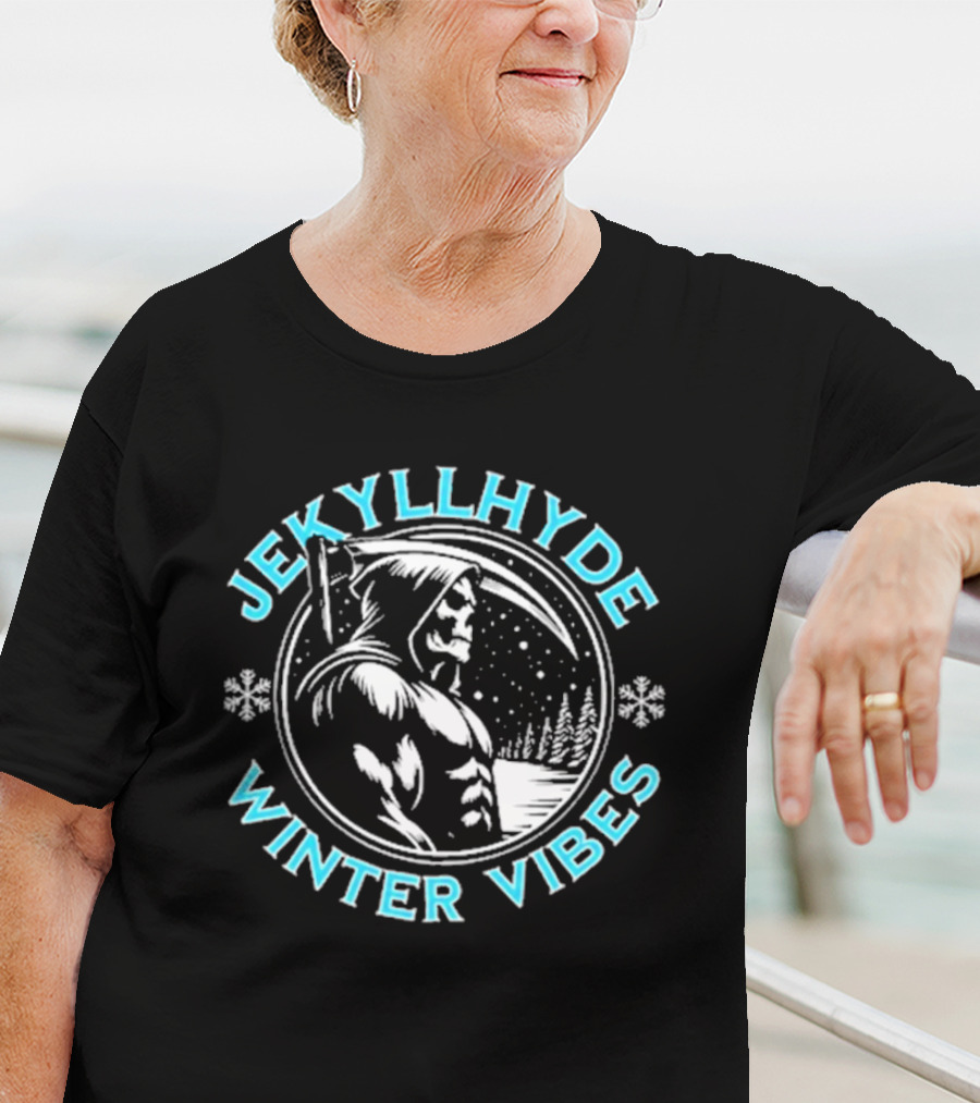 Jekyllhyde Winter Vibes Snowy Night Scene T-Shirt