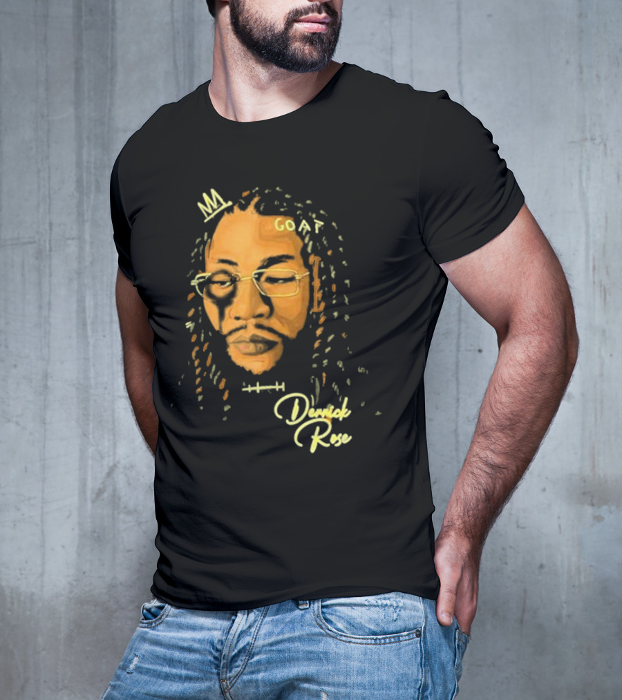 Joakim Noah GOAT Derrick Rose Portrait T-Shirt