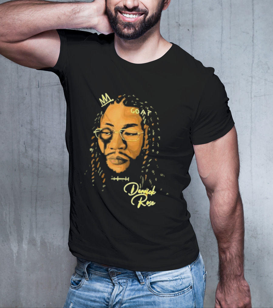 Joakim Noah GOAT Derrick Rose Portrait T-Shirt