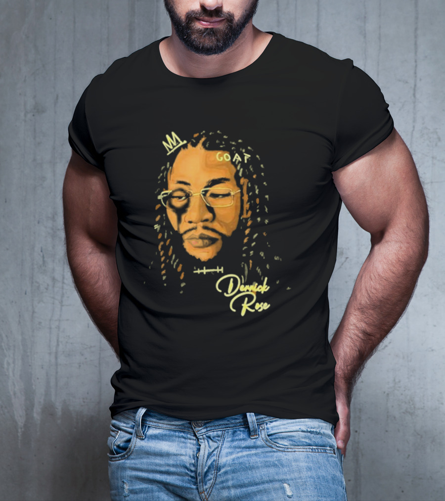 Joakim Noah GOAT Derrick Rose Portrait T-Shirt