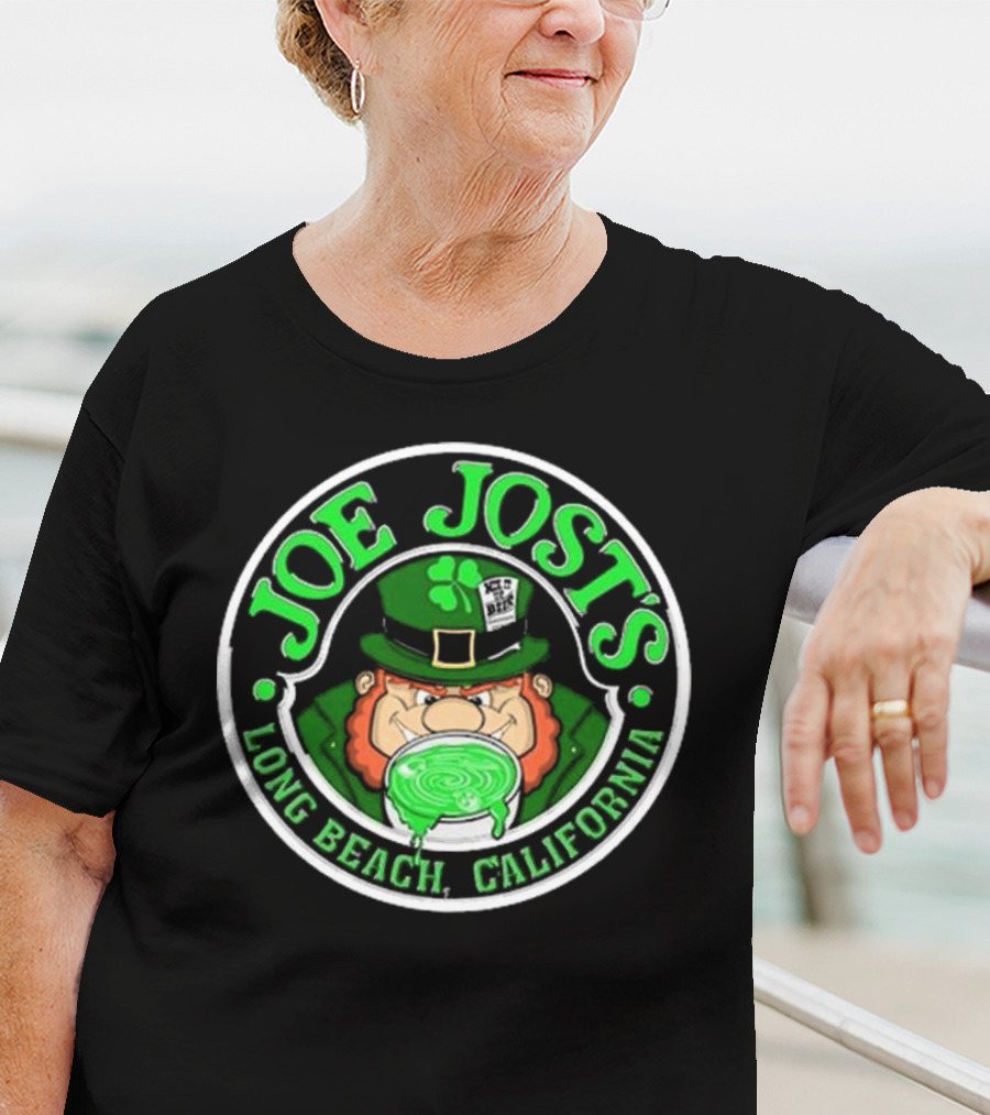 Joe Jost's Long Beach California Leprechaun Beer Circle T-Shirt